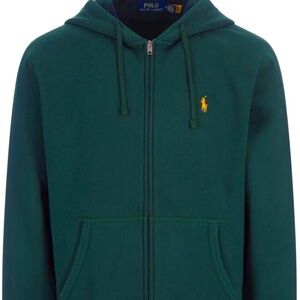 POLO RALPH LAUREN Green Men's Big & Tall Double Knit Full Zip Hoodie Size: 3XB